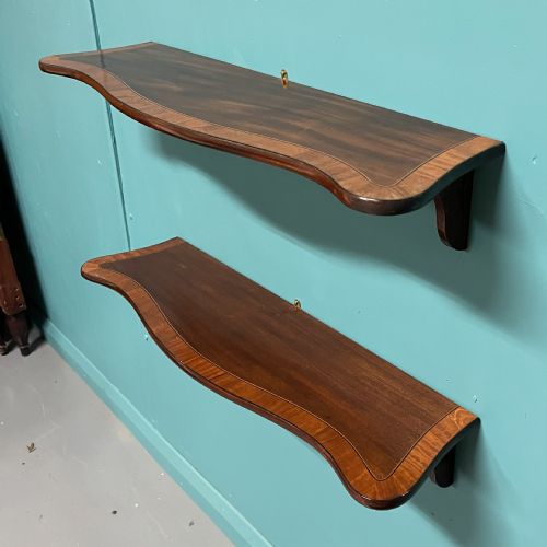 PAIR OF SERPENTINE HANGING SHELVES - ADDITIONAL PHOTO 2
