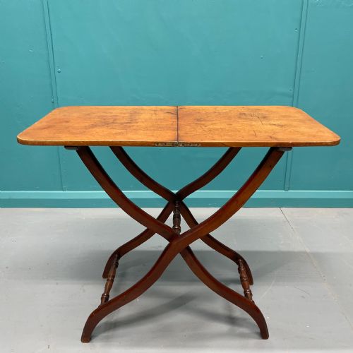 mid 19th century folding coaching table - CATEGORY: ANTIQUE TABLES - DATED 1850
