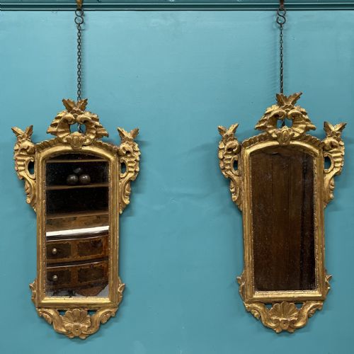 pair of 18th century italian gilt mirrors - CATEGORY: ANTIQUE MIRRORS - DATED 18TH CENTURY