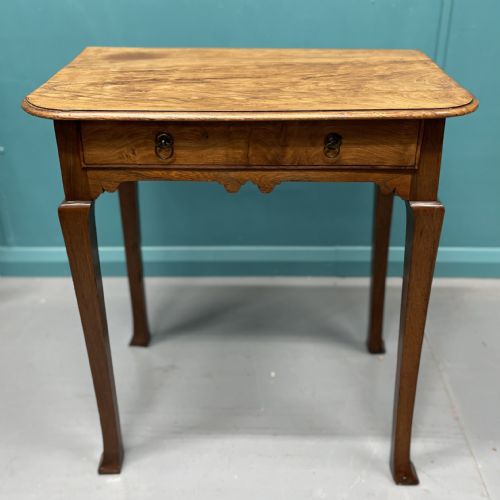 arts and crafts side table in elm - CATEGORY: ANTIQUE TABLES - DATED 1900