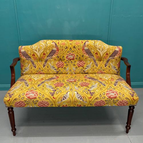 NEWLY UPHOLSTERED GEORGIAN WINDOW SEAT - ADDITIONAL PHOTO 1