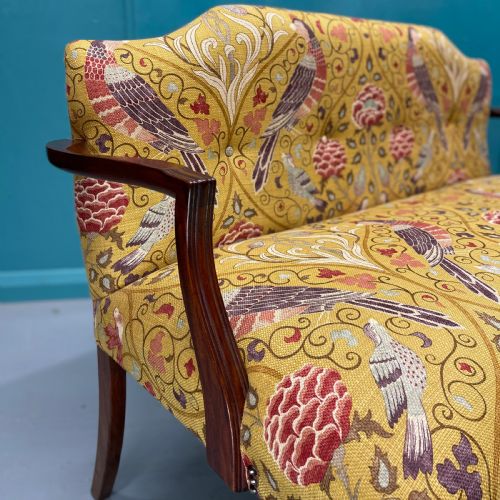 NEWLY UPHOLSTERED GEORGIAN WINDOW SEAT - ADDITIONAL PHOTO 3