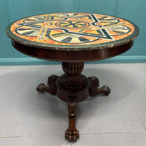 french empire gueridon table with specimen marble top - CATEGORY: ANTIQUE TABLES - DATED 19TH CENTURY