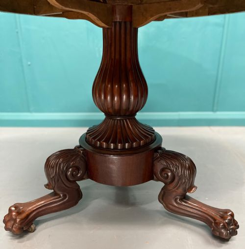 FRENCH EMPIRE GUERIDON TABLE WITH SPECIMEN MARBLE TOP - ADDITIONAL PHOTO 3