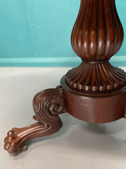 FRENCH EMPIRE GUERIDON TABLE WITH SPECIMEN MARBLE TOP - ADDITIONAL PHOTO 4