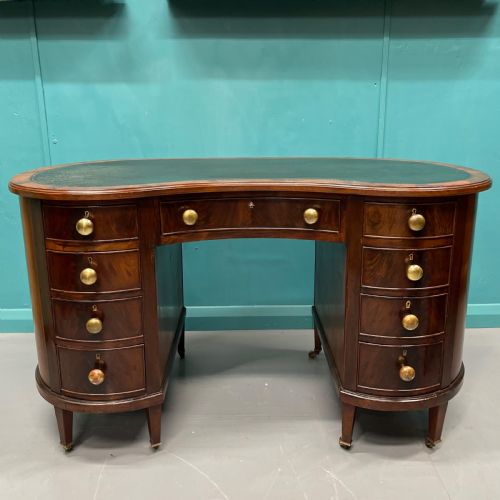 19th century freestanding kidney desk - CATEGORY: ANTIQUE DESKS - DATED 19TH CENTURY
