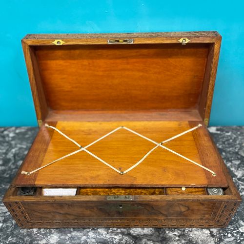GEOMETRIC PARQUETRY TONBRIDGE WARE WRITING BOX - ADDITIONAL PHOTO 6