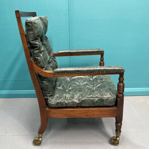 LATE GEORGIAN BERGERE ARMCHAIR ON CASTORS - ADDITIONAL PHOTO 1