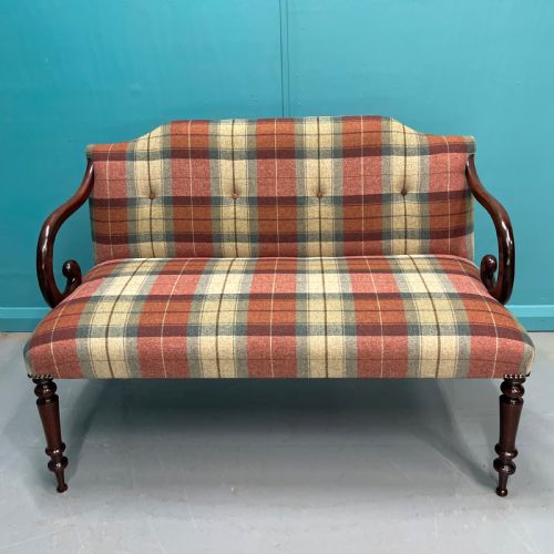 NEWLY UPHOLSTERED OCCASIONAL TWO SEAT SOFA - ADDITIONAL PHOTO 2