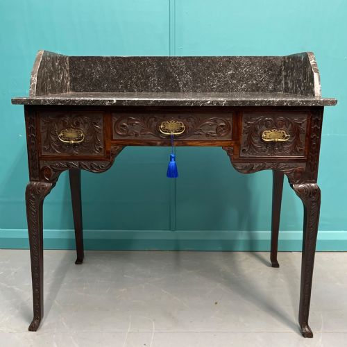 marble top dressing table by edwards roberts - CATEGORY: ANTIQUE DRESSING TABLES - DATED 19TH CENTURY