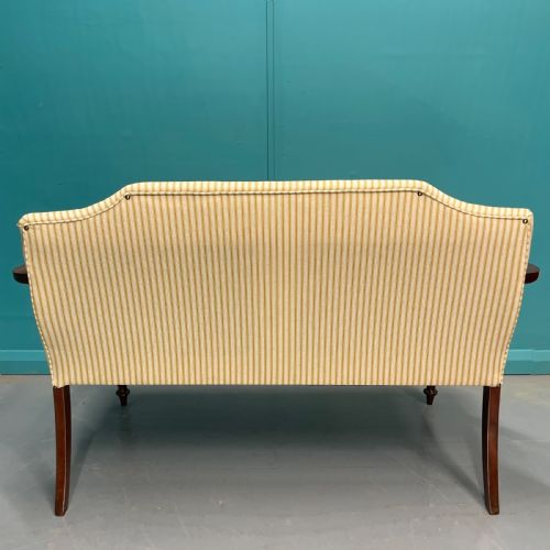 NEWLY UPHOLSTERED GEORGIAN OCCASIONAL SOFA - ADDITIONAL PHOTO 4