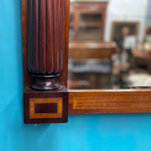 EDWARDIAN INLAID OVERMANTLE MIRROR - ADDITIONAL PHOTO 5