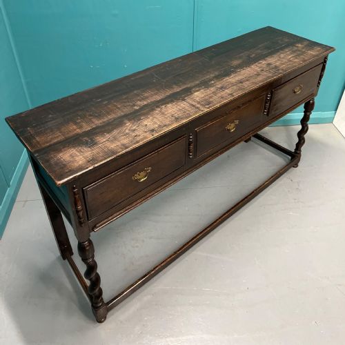 19TH CENTURY OAK DRESSER BASE - ADDITIONAL PHOTO 6