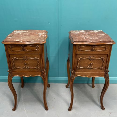 PAIR OF 19TH CENTURY BEDSIDE CABINETS - ADDITIONAL PHOTO 1