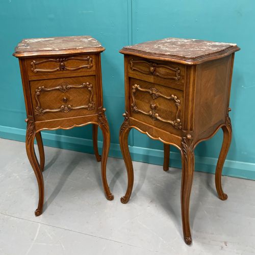 PAIR OF 19TH CENTURY BEDSIDE CABINETS - ADDITIONAL PHOTO 4