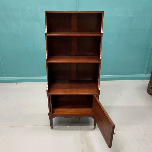 SLIM REGENCY STYLE WATERFALL BOOKCASE - ADDITIONAL PHOTO 1