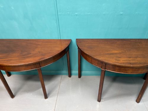 PAIR OF GEORGIAN DEMI LUNE CONSOLE TABLES - ADDITIONAL PHOTO 2