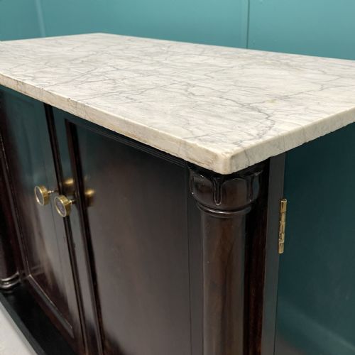 LATE REGENCY MARBLE TOP CHIFFONIER CABINET - ADDITIONAL PHOTO 3