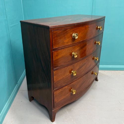 REGENCY BOW FRONT CHEST OF DRAWERS - ADDITIONAL PHOTO 5