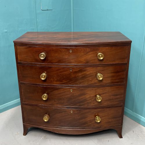 REGENCY BOW FRONT CHEST OF DRAWERS - ADDITIONAL PHOTO 7