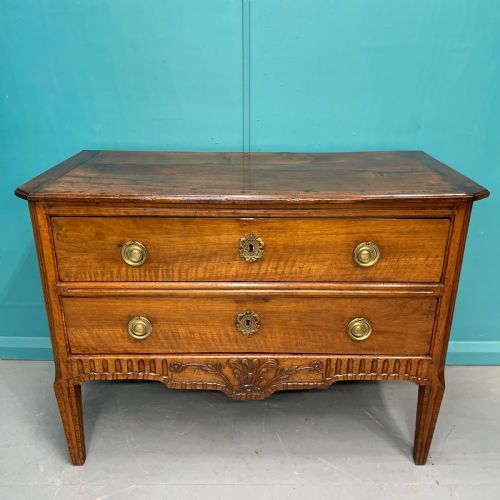 18th century french fruitwood commode - CATEGORY: ANTIQUE CHEST OF DRAWERS - DATED 18TH CENTURY