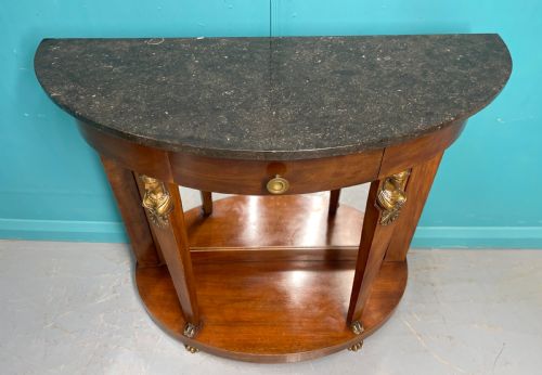 FRENCH EMPIRE DEMI LUNE CONSOLE TABLE - ADDITIONAL PHOTO 1