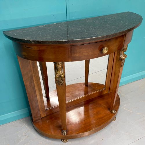 FRENCH EMPIRE DEMI LUNE CONSOLE TABLE - ADDITIONAL PHOTO 2