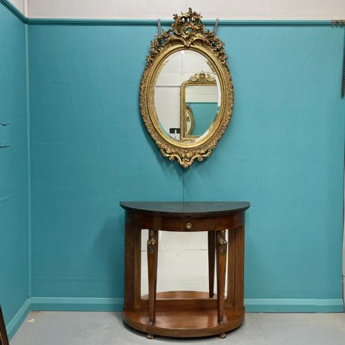 FRENCH EMPIRE DEMI LUNE CONSOLE TABLE - ADDITIONAL PHOTO 4