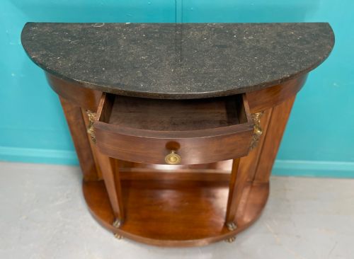 FRENCH EMPIRE DEMI LUNE CONSOLE TABLE - ADDITIONAL PHOTO 5