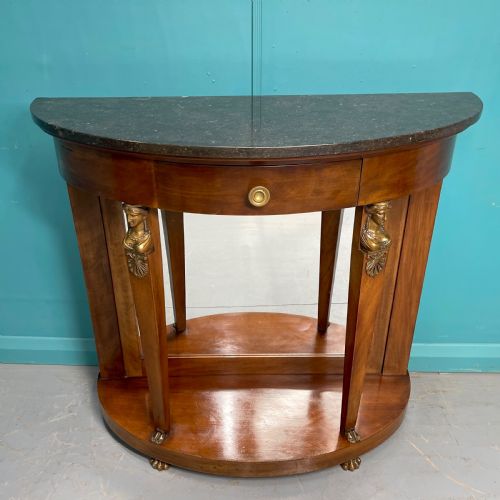 FRENCH EMPIRE DEMI LUNE CONSOLE TABLE - ADDITIONAL PHOTO 7