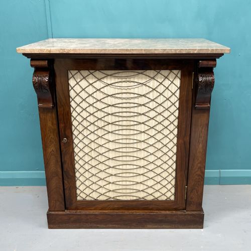 regency marble top chiffonier pier cabinet - CATEGORY: ANTIQUE CABINETS - DATED REGENCY
