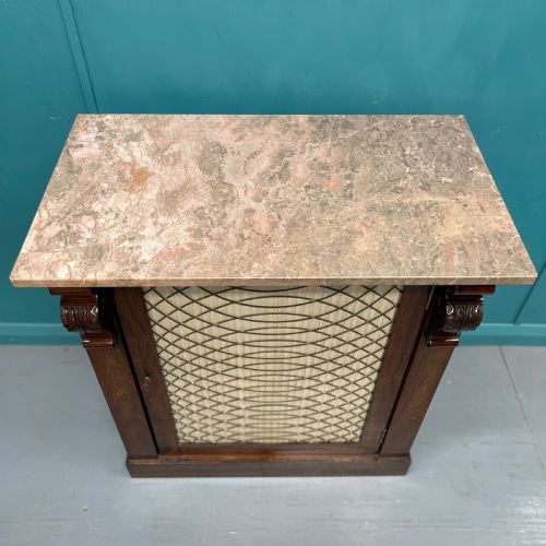 REGENCY MARBLE TOP CHIFFONIER PIER CABINET - ADDITIONAL PHOTO 10