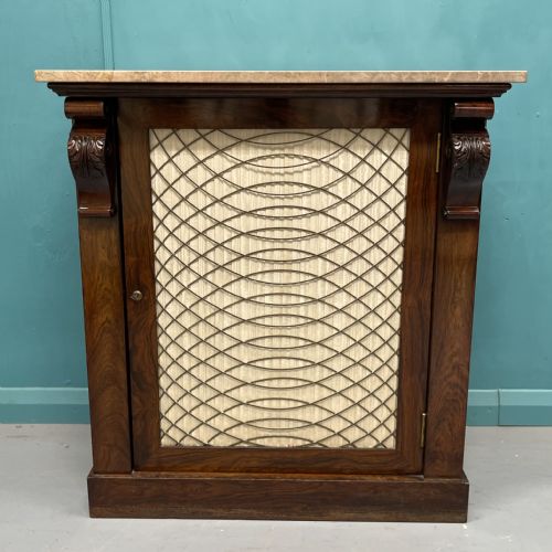 REGENCY MARBLE TOP CHIFFONIER PIER CABINET - ADDITIONAL PHOTO 12