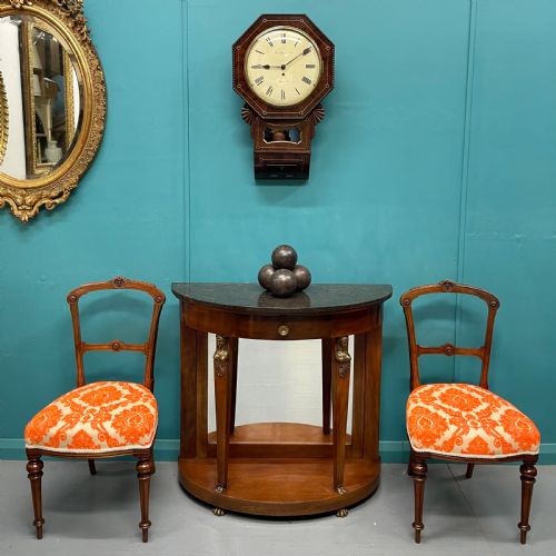 PAIR OF EDWARDIAN WALNUT SIDE OR HALL CHAIRS - ADDITIONAL PHOTO 8