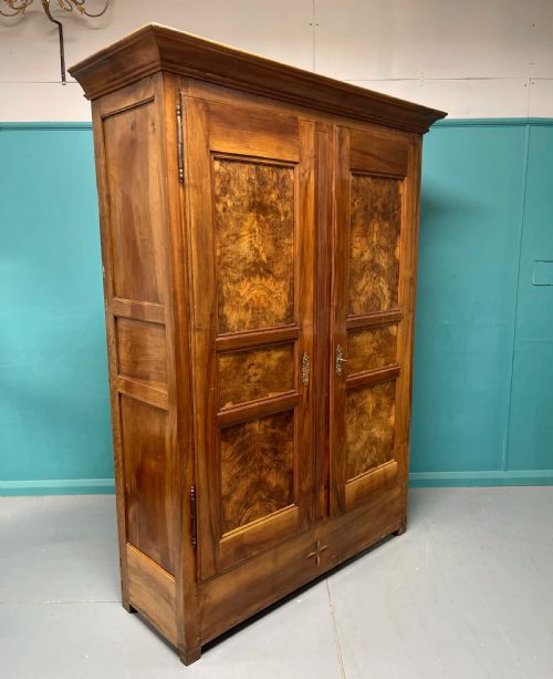 FRENCH 19TH CENTURY BURR WALNUT ARMOIRE - ADDITIONAL PHOTO 6