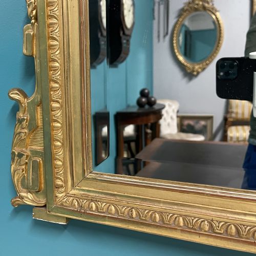 FRENCH 19TH CENTURY GILT BEVELLED MIRROR - ADDITIONAL PHOTO 1