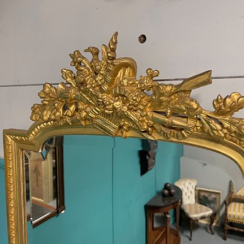 FRENCH 19TH CENTURY GILT BEVELLED MIRROR - ADDITIONAL PHOTO 4