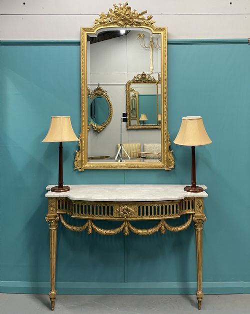 FRENCH 19TH CENTURY GILT BEVELLED MIRROR - ADDITIONAL PHOTO 7