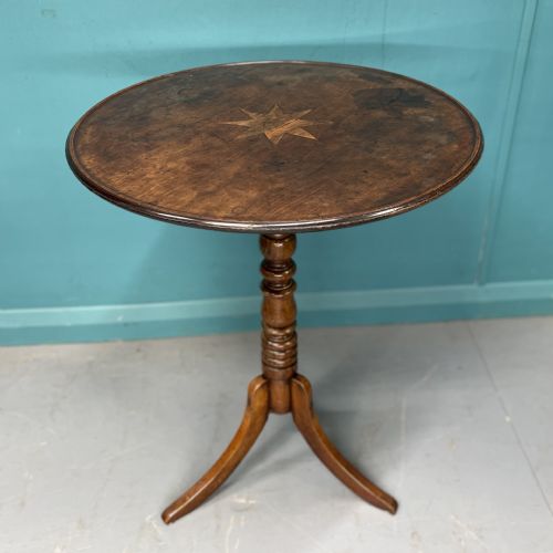regency inlaid tripod wine table - CATEGORY: ANTIQUE TABLES - DATED REGENCY