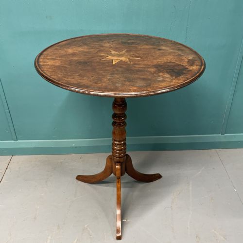 REGENCY INLAID TRIPOD WINE TABLE - ADDITIONAL PHOTO 7