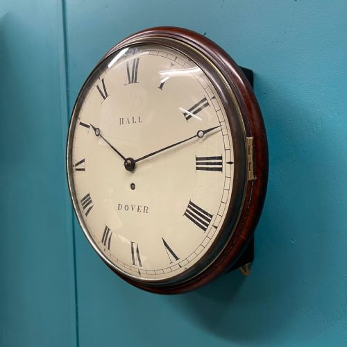 8 DAY 12 FUSEE DOME DIAL CLOCK BY HALL OF DOVER - ADDITIONAL PHOTO 1