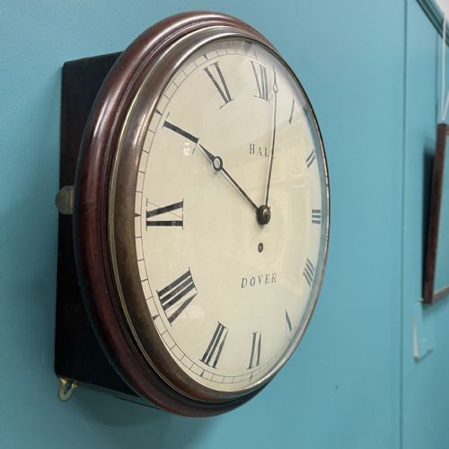 8 DAY 12 FUSEE DOME DIAL CLOCK BY HALL OF DOVER - ADDITIONAL PHOTO 2