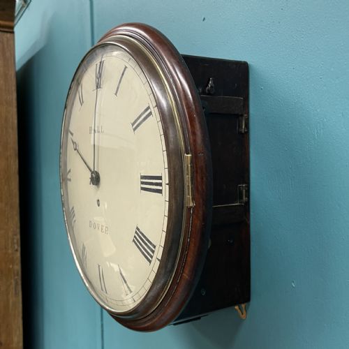 8 DAY 12 FUSEE DOME DIAL CLOCK BY HALL OF DOVER - ADDITIONAL PHOTO 6