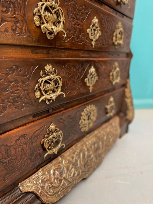 19TH CENTURY DUTCH COLONIAL 7 DRAWER TALL CHEST - ADDITIONAL PHOTO 7