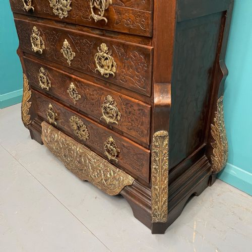 19TH CENTURY DUTCH COLONIAL 7 DRAWER TALL CHEST - ADDITIONAL PHOTO 9