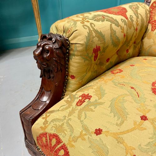 PAIR OF NEWLY UPHOLSTERED BUTTONED LIBRARY ARMCHAIRS - ADDITIONAL PHOTO 5