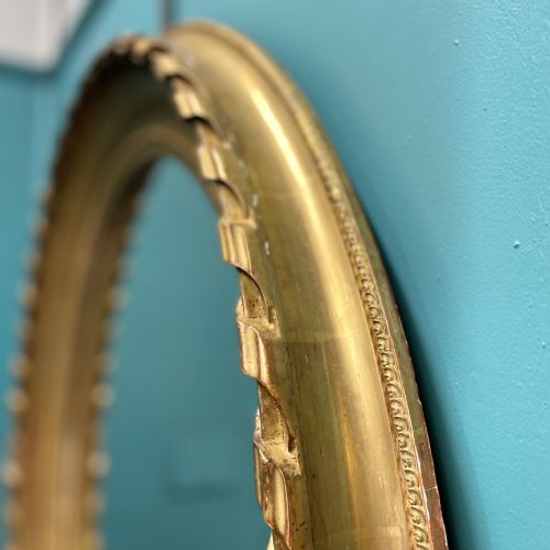 LARGE PAIR OF FRENCH OVAL GILT MIRRORS - ADDITIONAL PHOTO 5