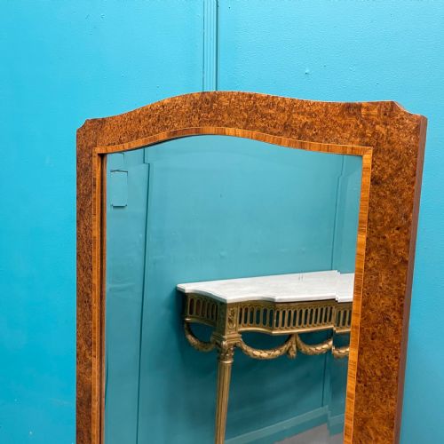 FRENCH BURR WALNUT INLAID DRESSING MIRROR - ADDITIONAL PHOTO 1