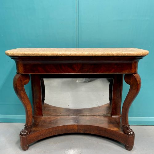 19th century french mirror back console table - CATEGORY: ANTIQUE TABLES - DATED 19TH CENTURY