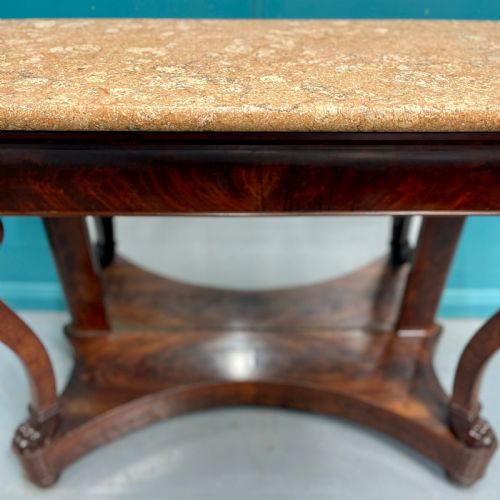 19TH CENTURY FRENCH MIRROR BACK CONSOLE TABLE - ADDITIONAL PHOTO 2